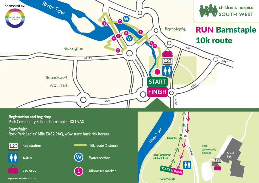 RUN Barnstaple 2025 - 10k - Map